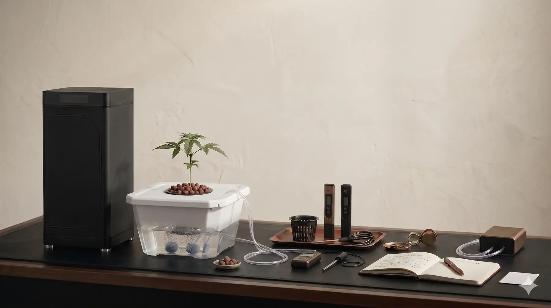 VIVOSUN vGrow cabinet and DWC setup for Episode 1 of the ColaXpress Grow Series
